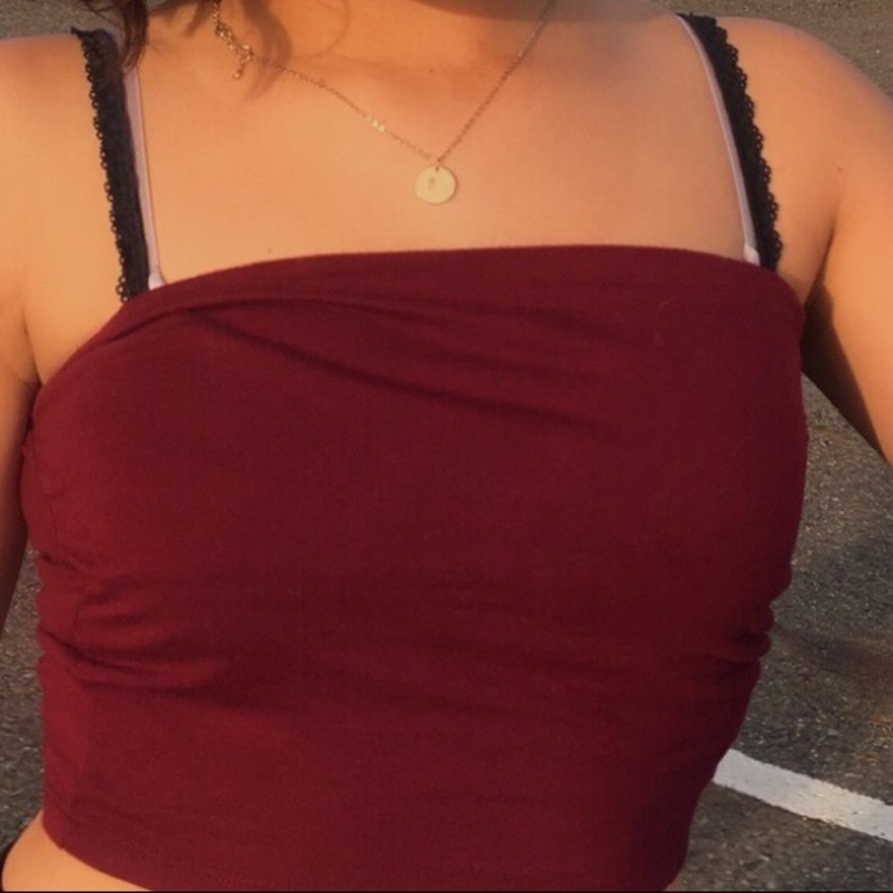 Burgundy tube top